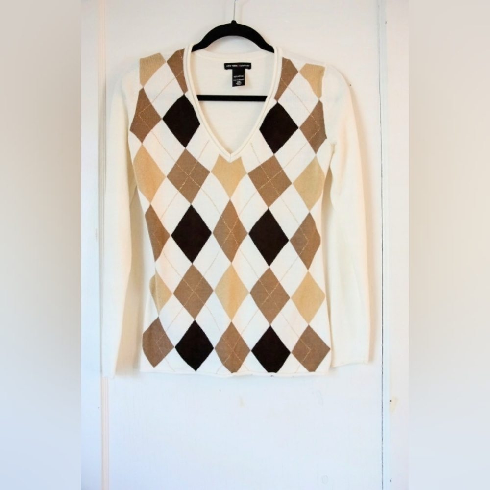 New York & Co Argyle Sweater - XS